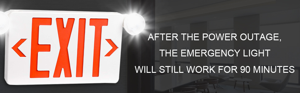 emergency exit lights with battery backup