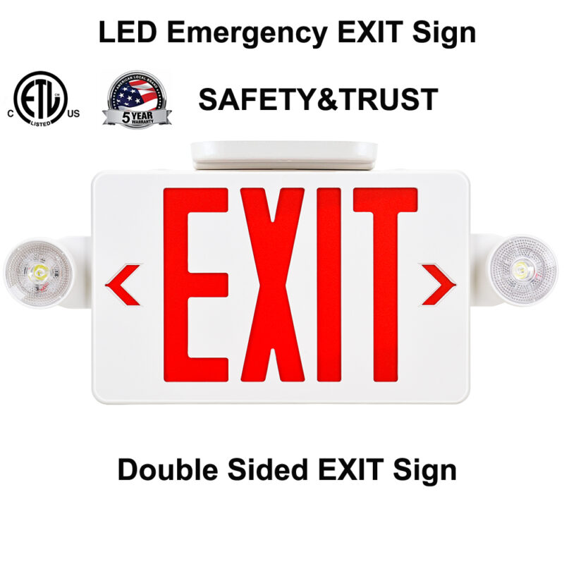 exit sign with emergency lights