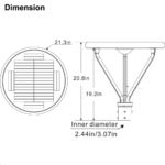 solar lamp post lights outdoor waterproof
