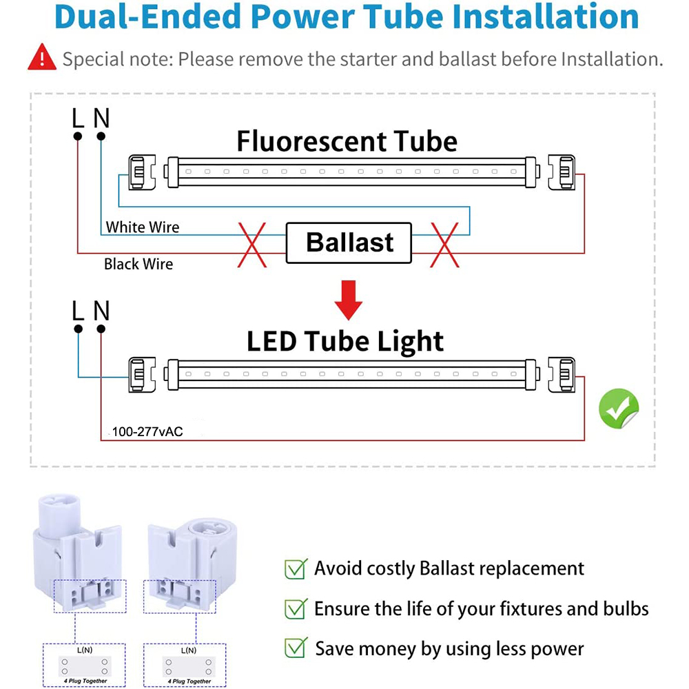 tube light bulbs 40 watt