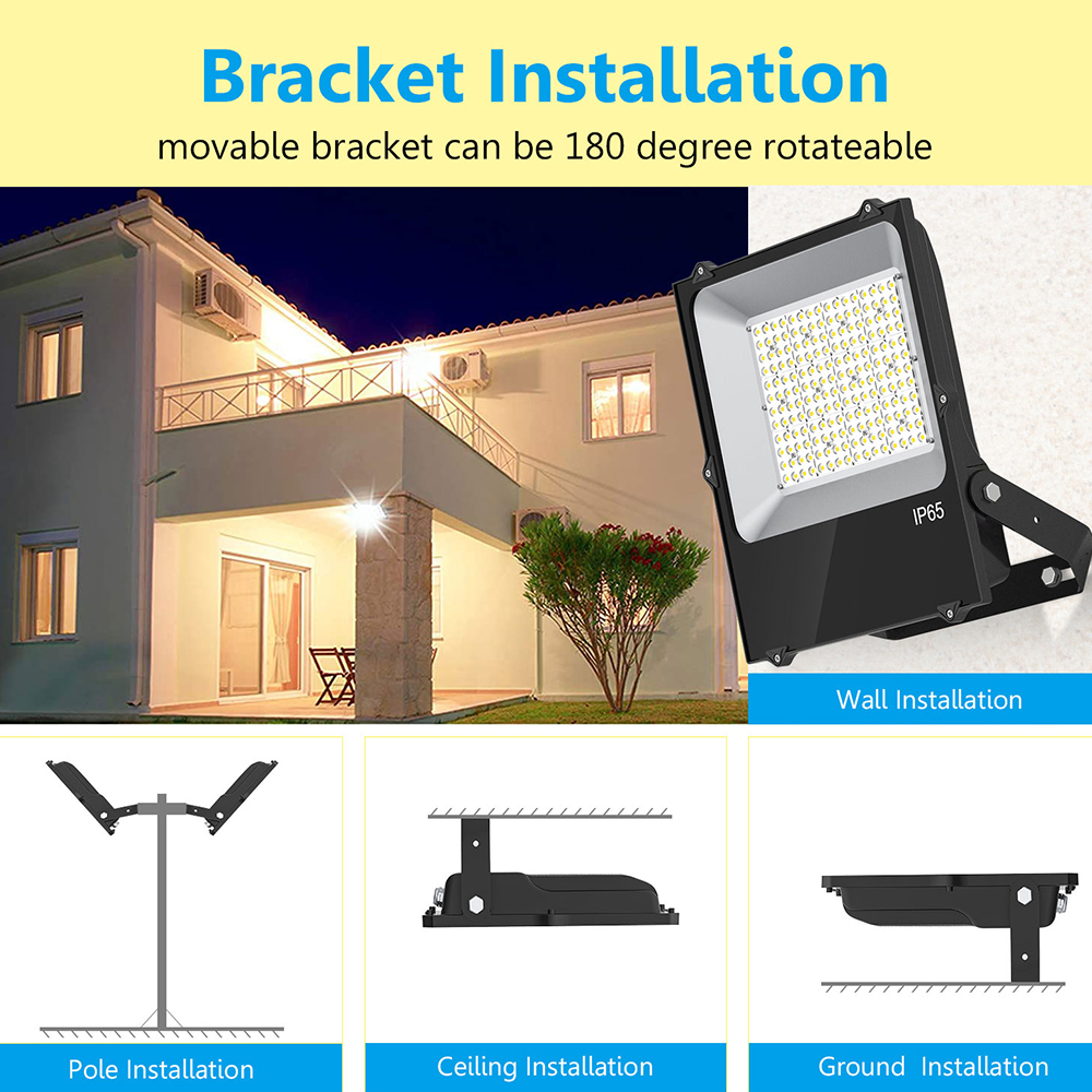 80W 100W 150W 200W 5000K Outdoor LED Slim Flood Lights