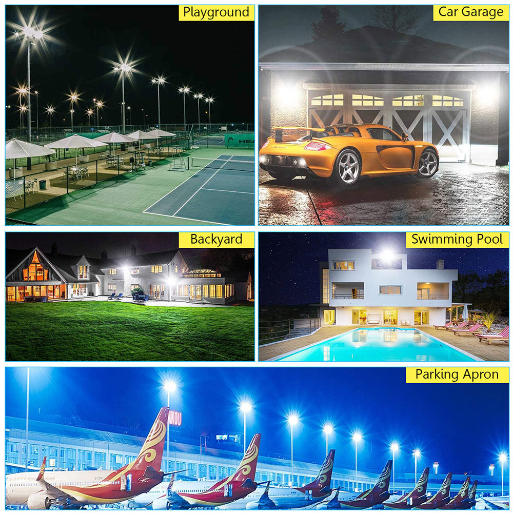 80W 100W 150W 200W 5000K Outdoor LED Slim Flood Lights