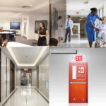 exit lights with emergency backup lighting