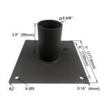 180° Wall Mount Bracket with 2-3/8" O.D. Tenon. 