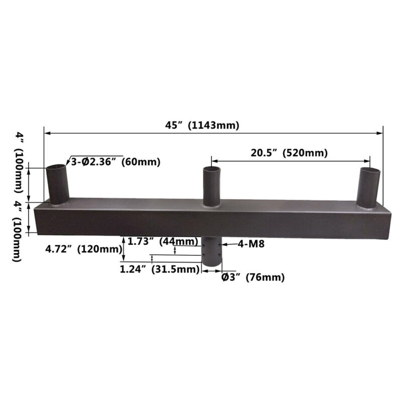 Low Profile Bullhorn with 3 Tenons Inline