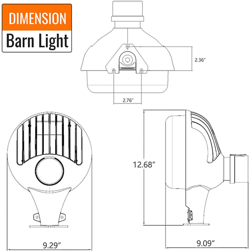 LED Dusk to Dawn Barn Light 30W 5000K Daylight 3900LM