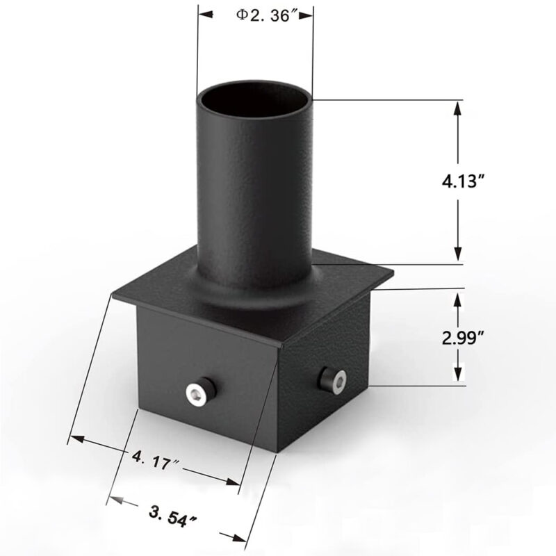 tenon adaptor bracket for 4 inch square pole