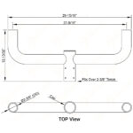 Bullhorn Bracket with 2 Arms at 180 Degrees