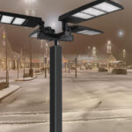 quad bullhorn for led parking lot light