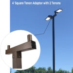 led parking lot light bracket