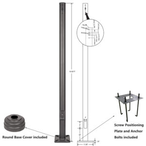 round straight steel poles