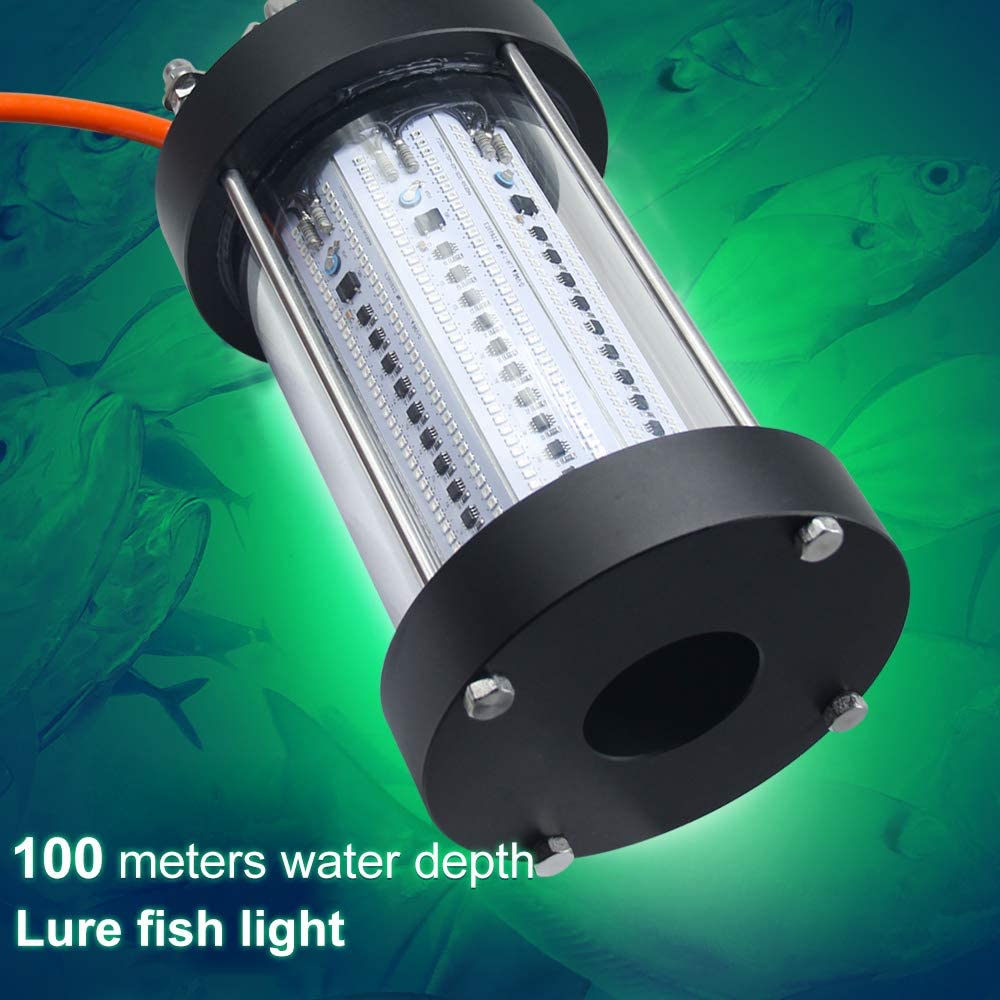 LED Underwater Fishing Light 500W 35000LM 110V Green Lights