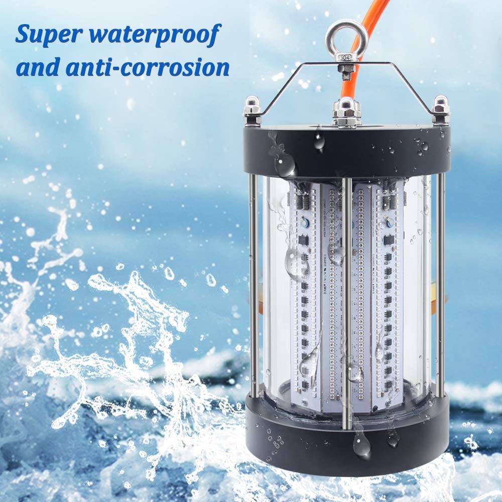 LED Underwater Fishing Light 500W 35000LM 110V Green Lights