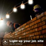 100ft LED Work String Lights, 100W 5000K Daylight 10000LM IP65 Outdoor String