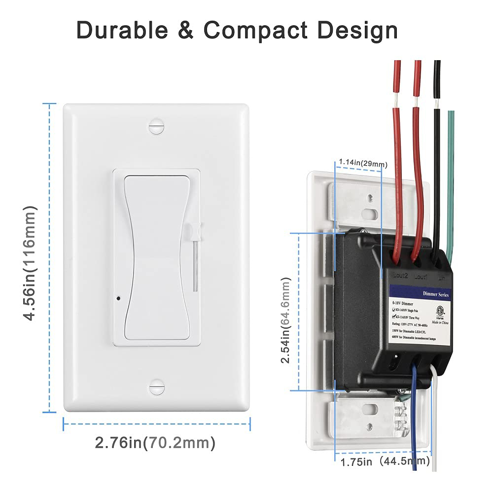 0 10V Digital Dimmer Light Switch for Dimmable LED Lights